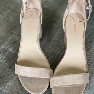 Express Faux Suede Block Heels